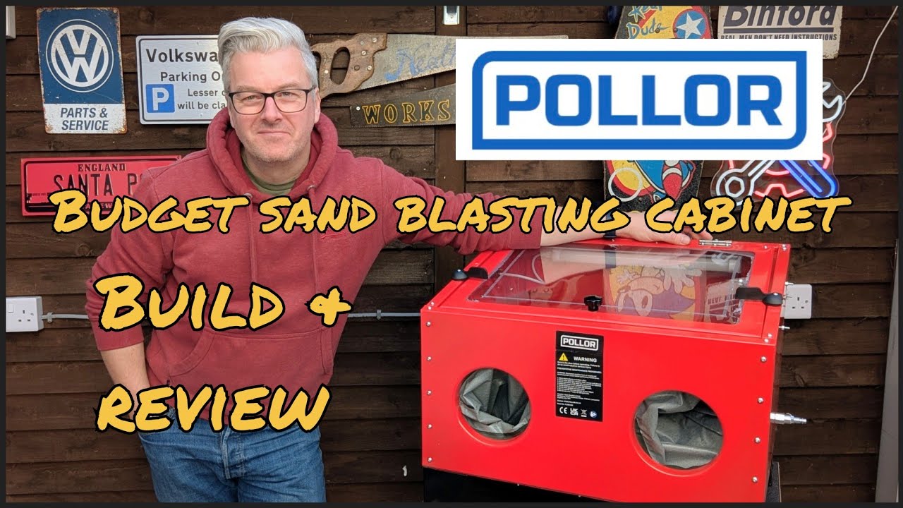 Pollor 90ltr budget worktop sand blasting cabinet, build, first try and review 