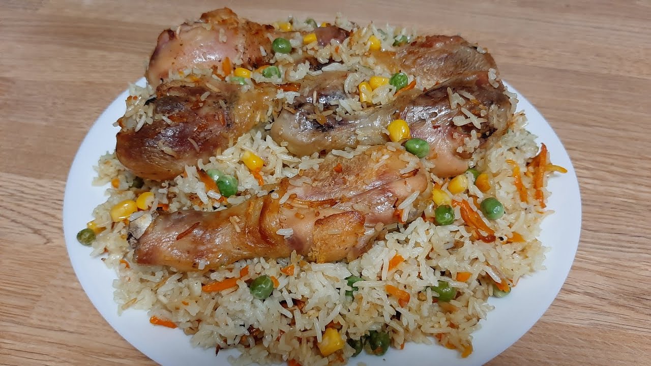 РИС 🍚 БАСМАТИ С КУРОЧКОЙ 🍗 И ОВОЩАМИ 🌽🥕В ДУХОВКЕ😋