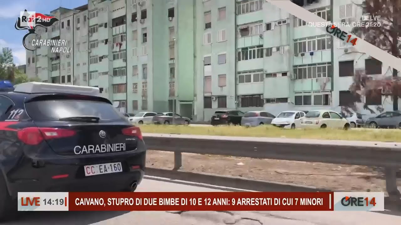 Caivano, stupro di due bimbe: 9 arresti di cui 7 minori - Ore 14 26/09/2023