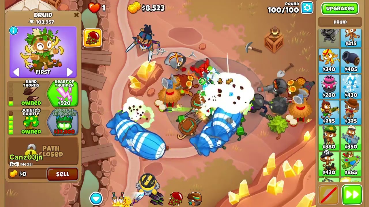 Beating round 100 on chimps