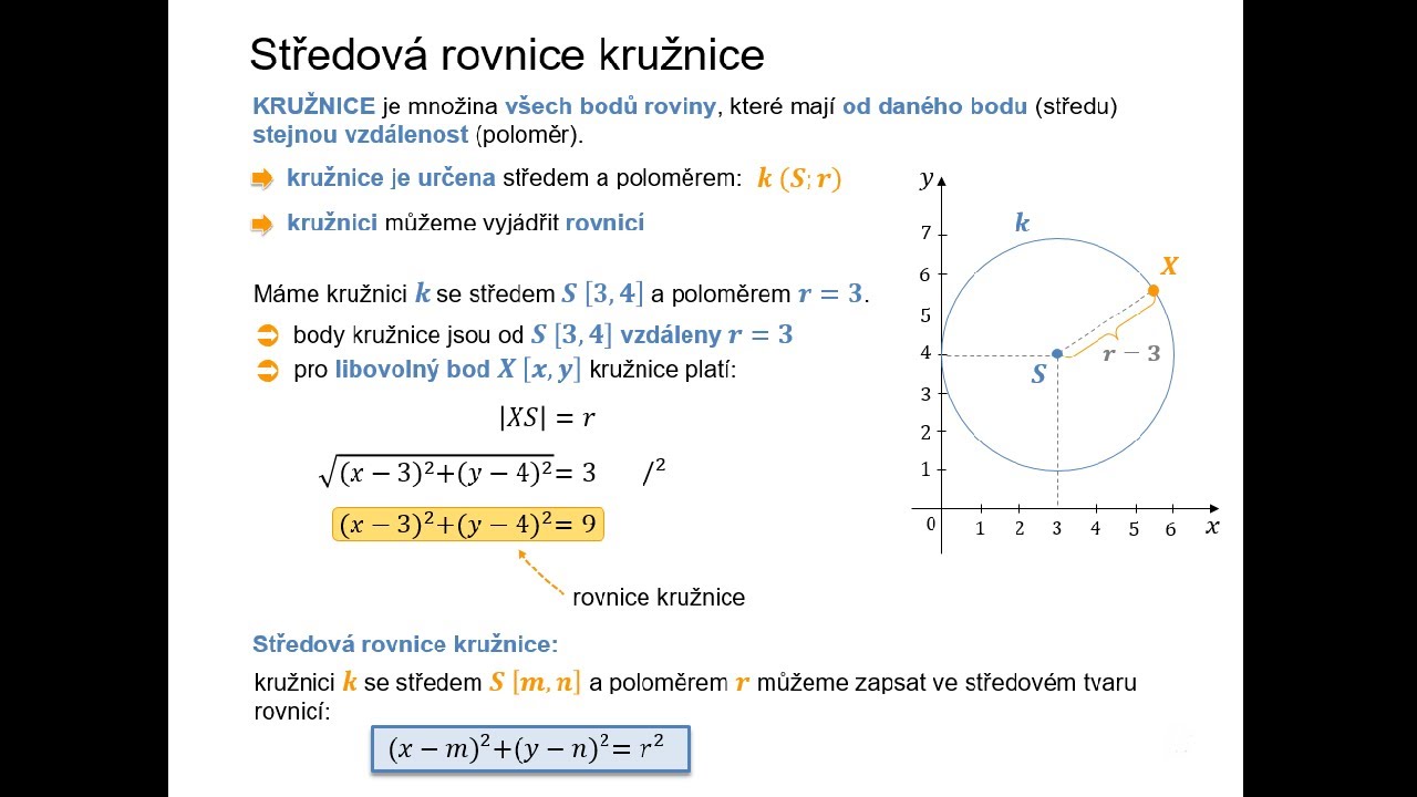 5.5.2 Kružnice a její rovnice
