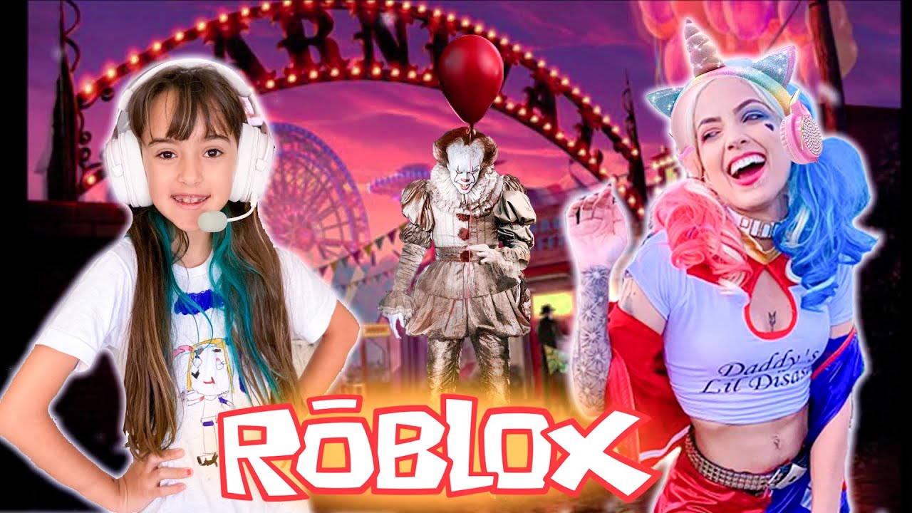 BELINHA E ARLEQUINA ENTRARAM NO PARQUE DO IT A COISA NO ROBLOX
