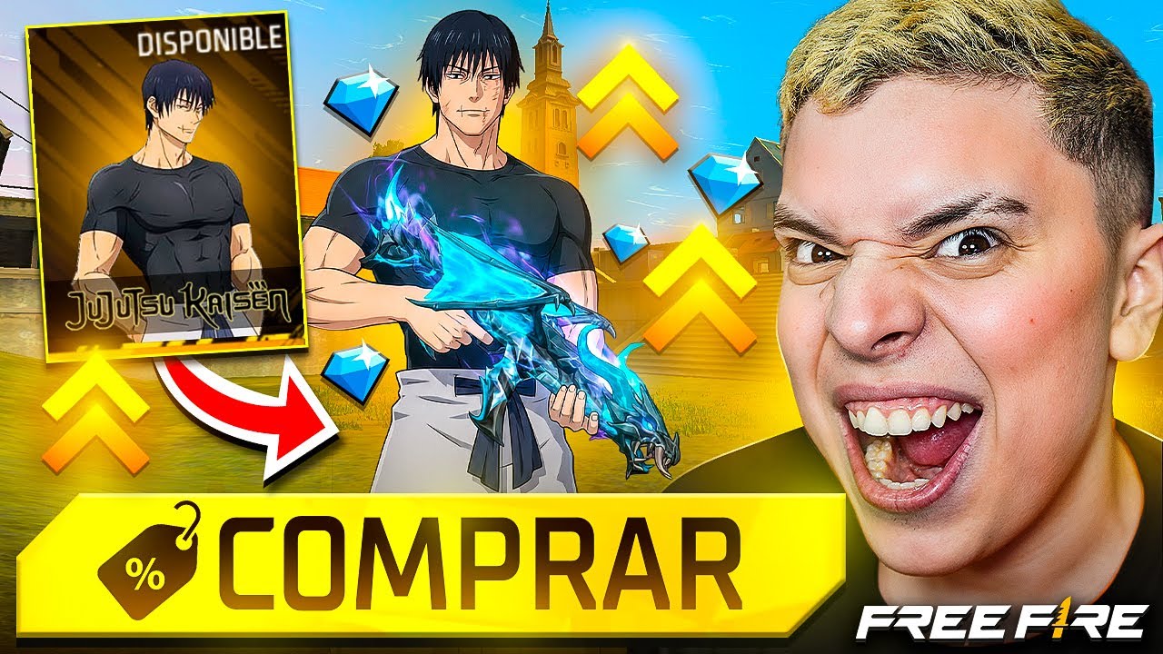 ¡COMPRANDO TODA LA COLABORACION DE FREE FIRE X JUJUTSU KAISEN! 😱