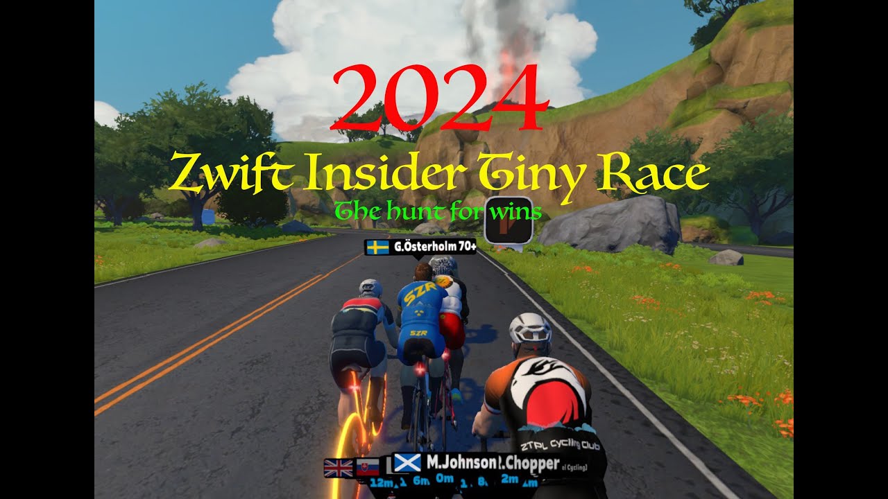Zwift Insider Tiny Race the first one of 2024. How many can I win today?