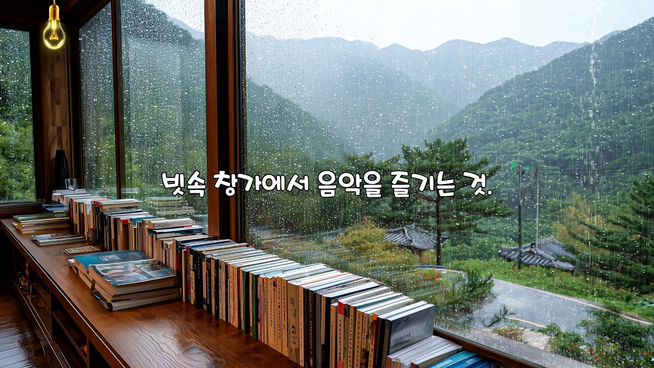 [Playlist] 비 오는 날 서점에서 흘러나오는 잔잔한 피아노 음악 - 일과 공부에 집중하는 데 도움을 주는 부드러운 음악.