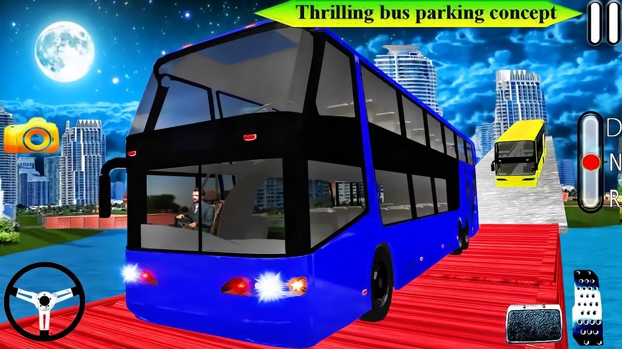 Impossible Bus Driver Sky Tracks - Parking Simulator 3D | Android Gameplay