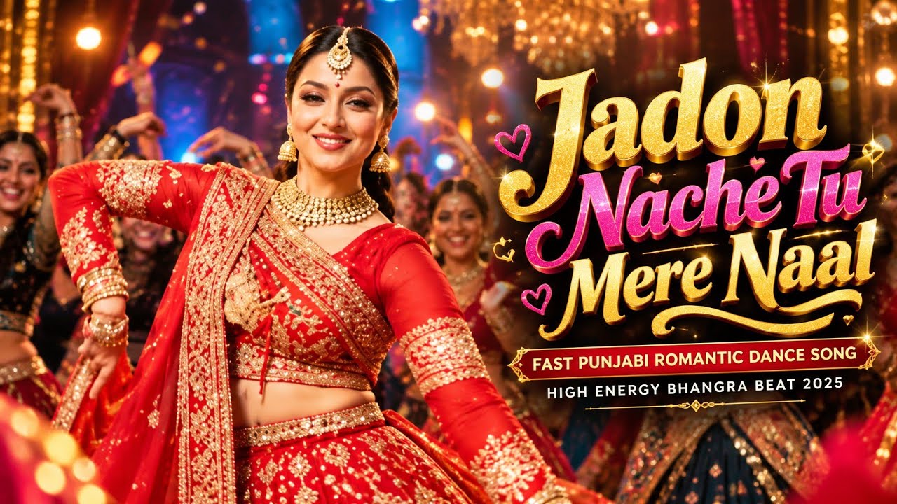 Jadon Nache Tu Mere Naal | Fast Punjabi Romantic Dance Song | High Energy Bhangra Beat 2025