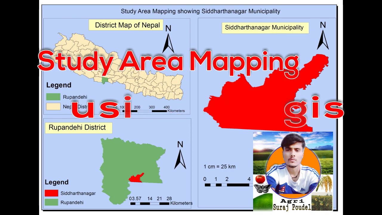 Study area mapping using ArcGis.