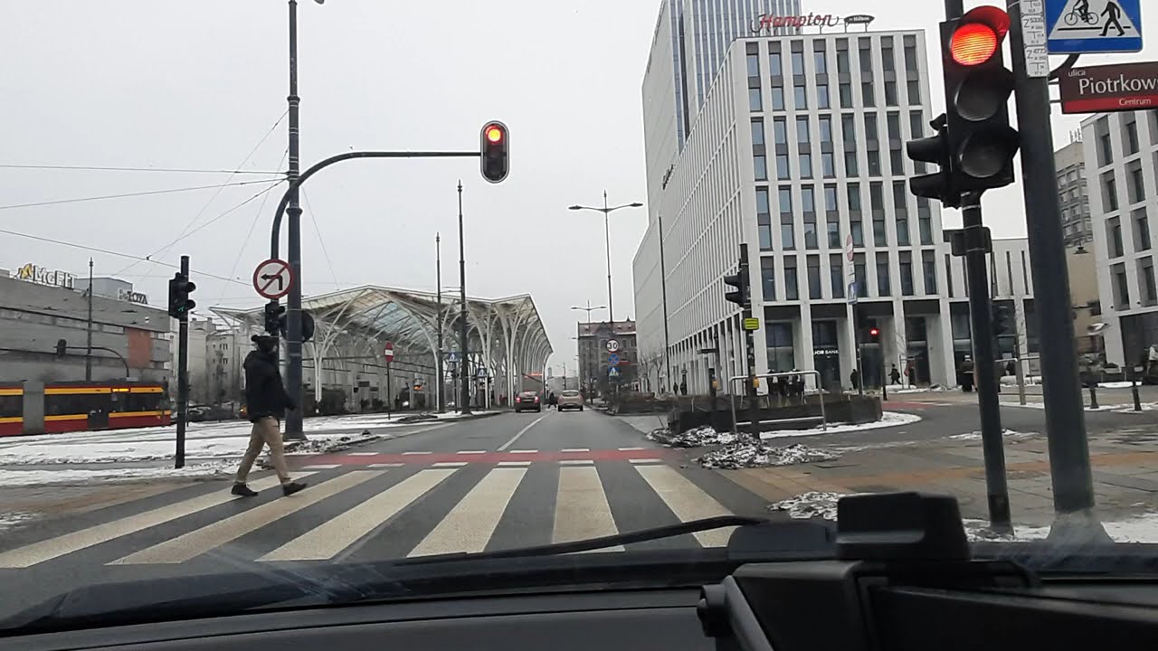 Poland - Driving - A short ride around Śródmieście (Łódź) (No Music, No Talking), January 2026