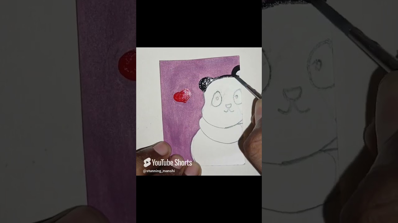 #panda #viralvideo #painting @stunning_manshi