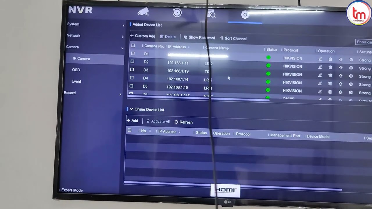how to add cp plus ip camera to Hikvision nvr