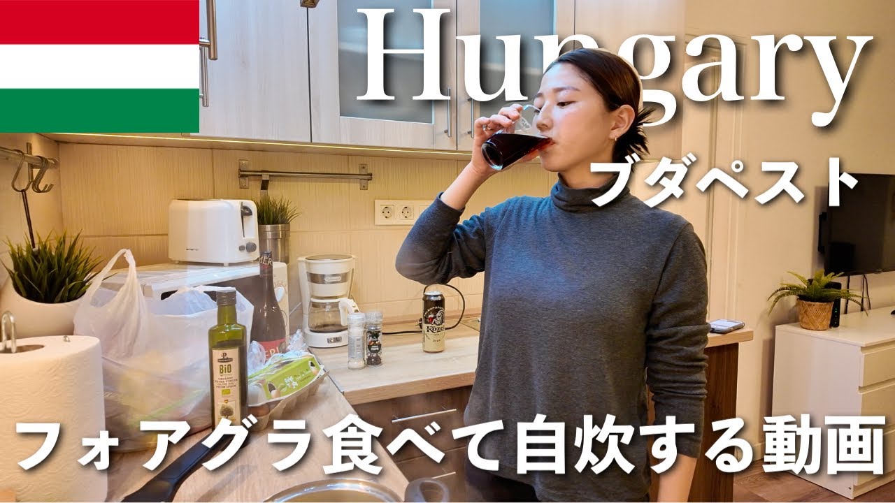 【ハンガリー🇭🇺ブダペスト】絶品フォアグラ✨クリスマスに市場に行って自炊した話 世界一周