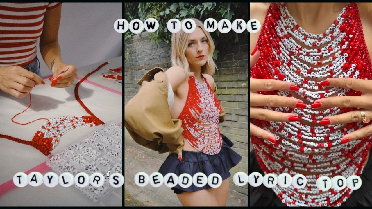 Taylor Swift Beaded Lyric Top Tutorial