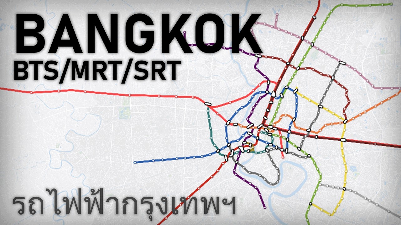 Evolution of the Bangkok Mass Transit System 1999-2040 (geographic map)