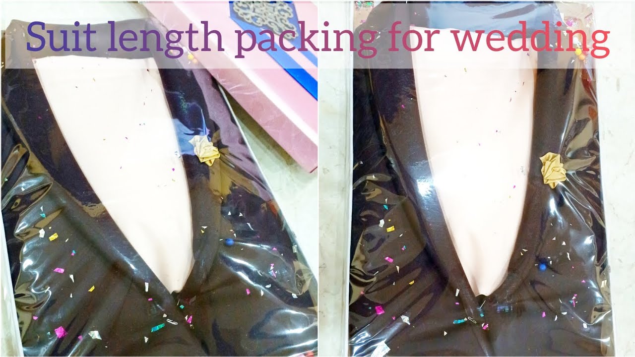 Trousseau packing ideas for wedding,Suit length packing for men, Gents Shirt pant gift packing #pack