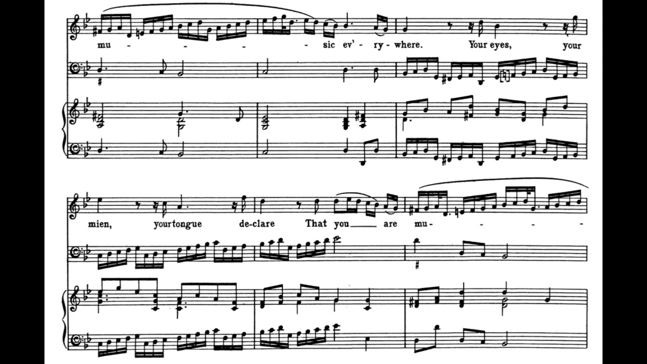 If Music be the Food of Love (H. Purcell) Score Animation