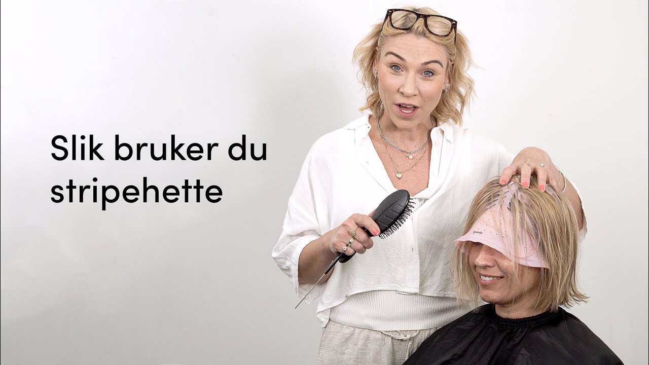 Strip håret med stripehette👩🏻‍🦳