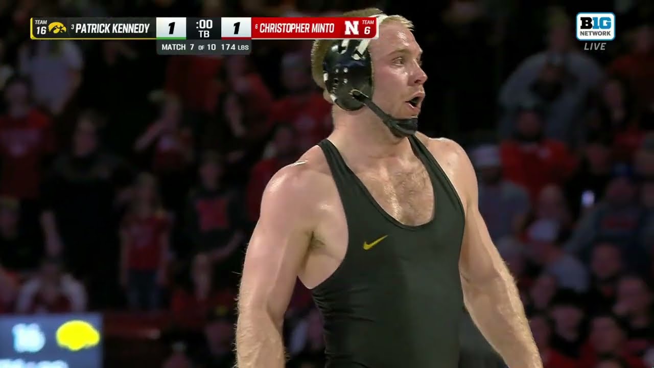174 lbs: Iowa's Patrick Kennedy vs. Nebraska's Christopher Minto | Iowa Wrestling