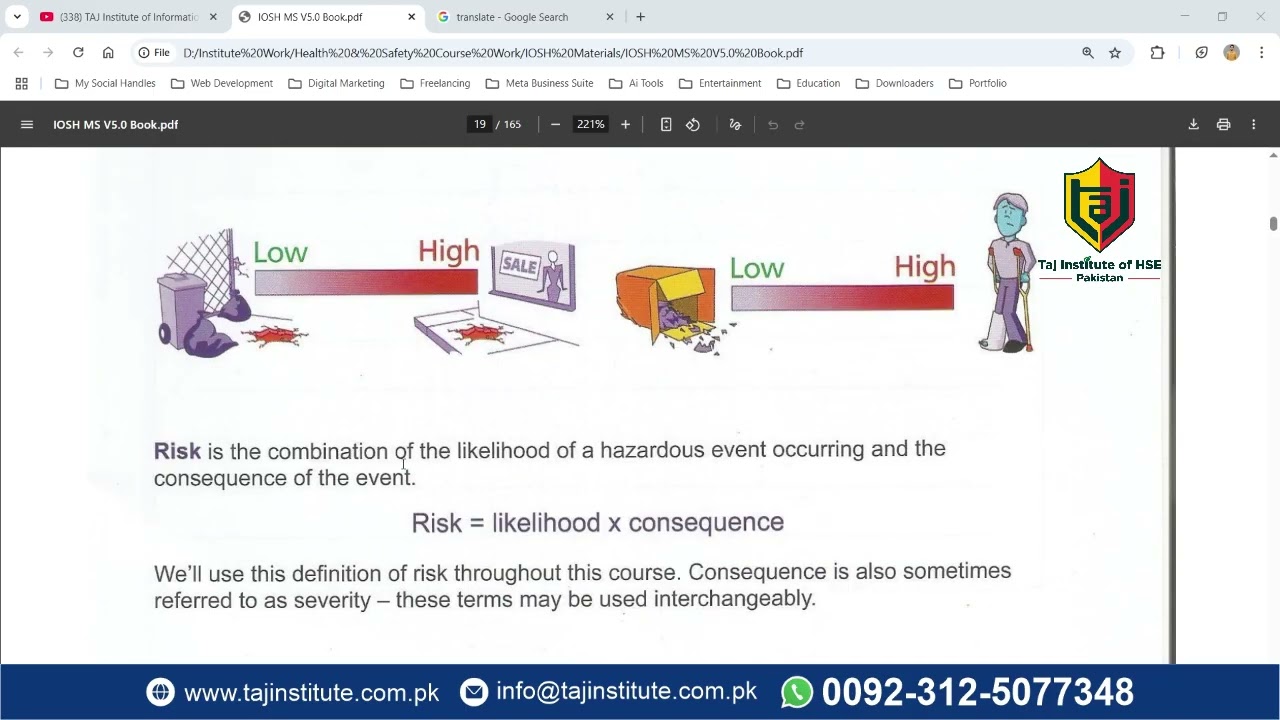 IOSH Managing Safely | Module 2 | Assessing Risk | IOSH MS #ioshcourse  #safetytraining