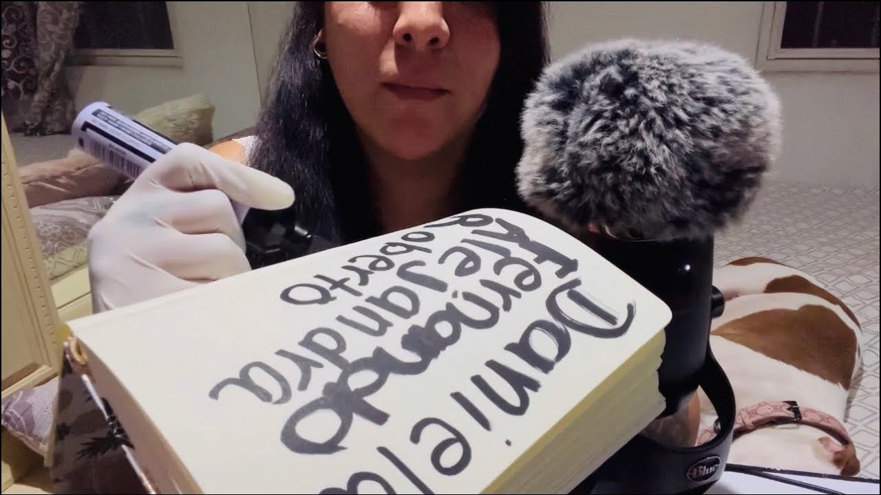 🙈ASMR ESCRIBIENDO TU NOMBRE MUY RELAJANTE🙈