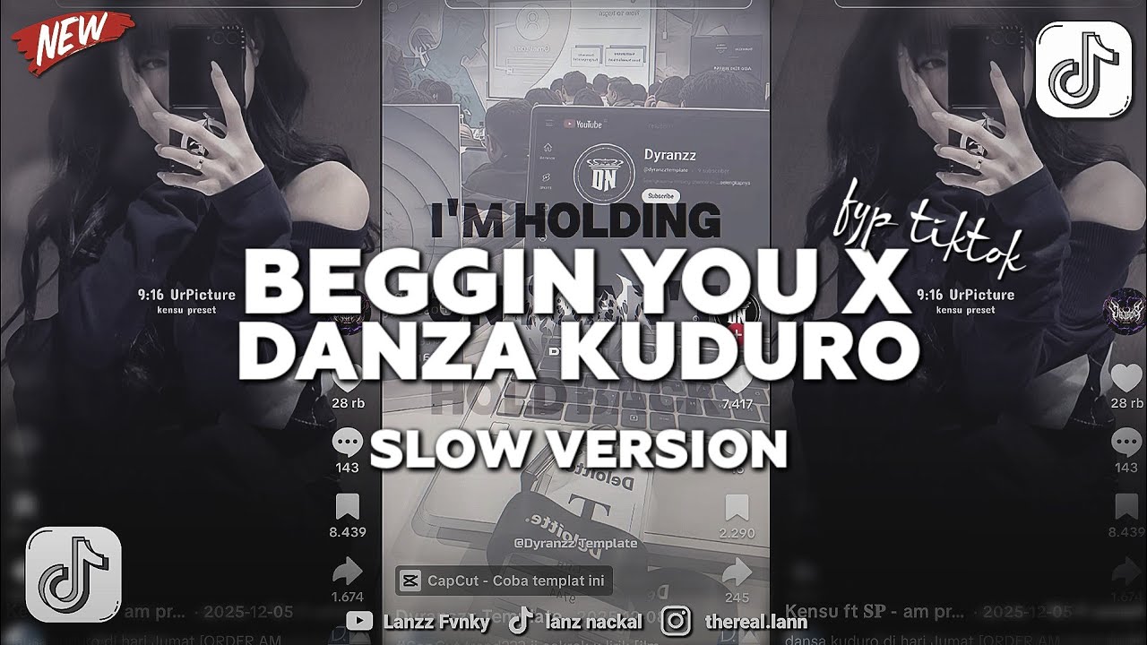 DJ BEGGIN YOU X DANZA KUDURO SLOWED REVERB - SOUND VIRAL TIKTOK !!!