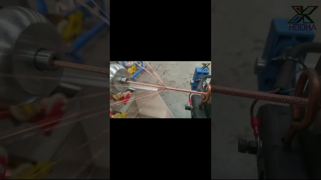 Horizontal wire braiding machine