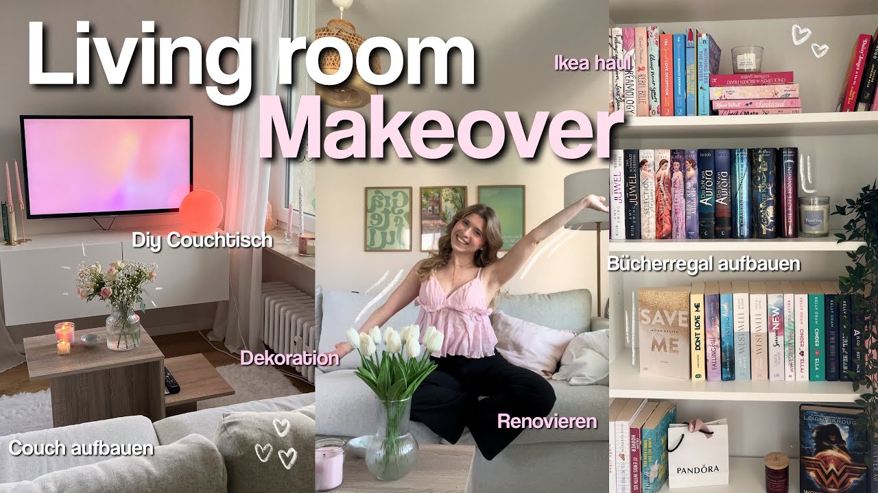 EXTREME LIVING ROOM MAKEOVER I pinterest inspired & aesthetic