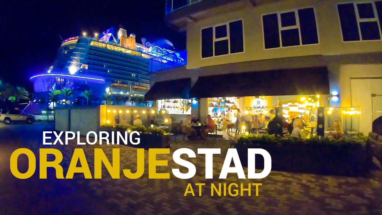 NIGHT WALK in Aruba with focus on RESTAURANTS