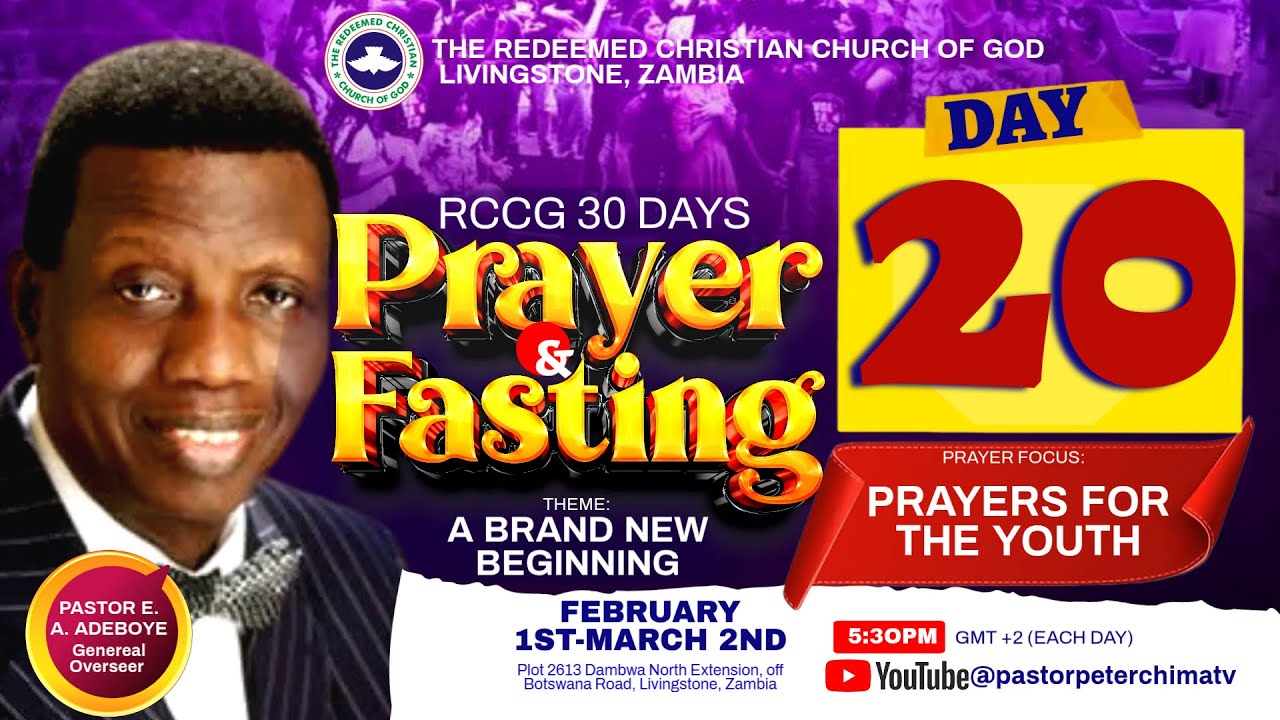 DAY 20 OF THE 30 DAYS II RCCG 2026 FASTING AND PRAYERS II PST PETER CHIMA II 20TH FEB. 2026
