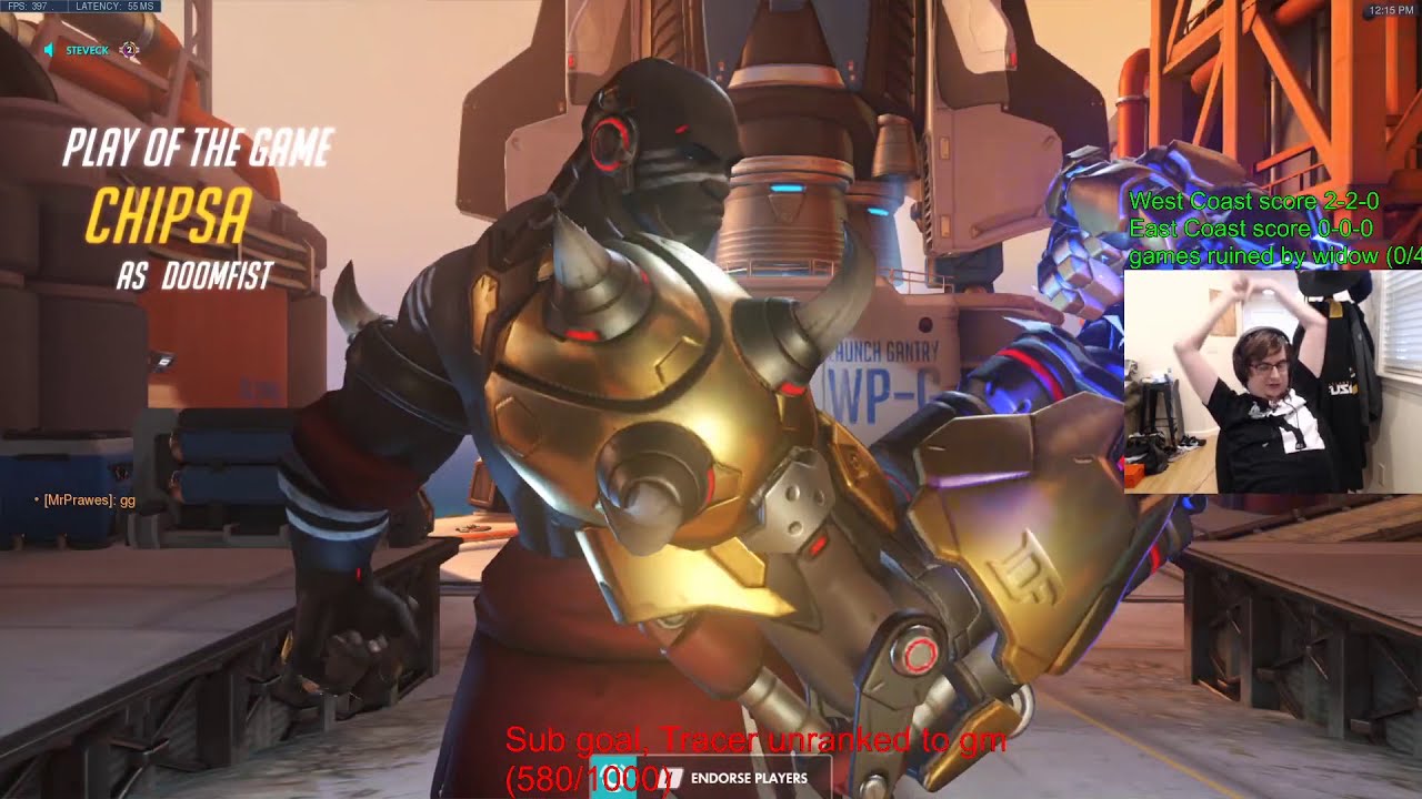 POTG! CHIPSA INSANE DOOMFIST GAMEPLAY OVERWATCH SEASON 25 TOP 500