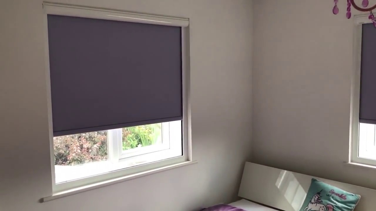 Motorised blackout roller blinds in a cassette for total darkness