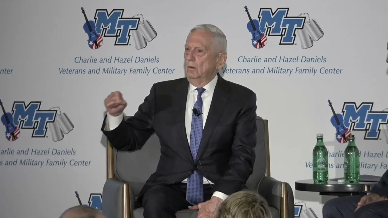 Highlights from interview with former Defense Secretary Jim Mattis at MTSU Daniels Center event