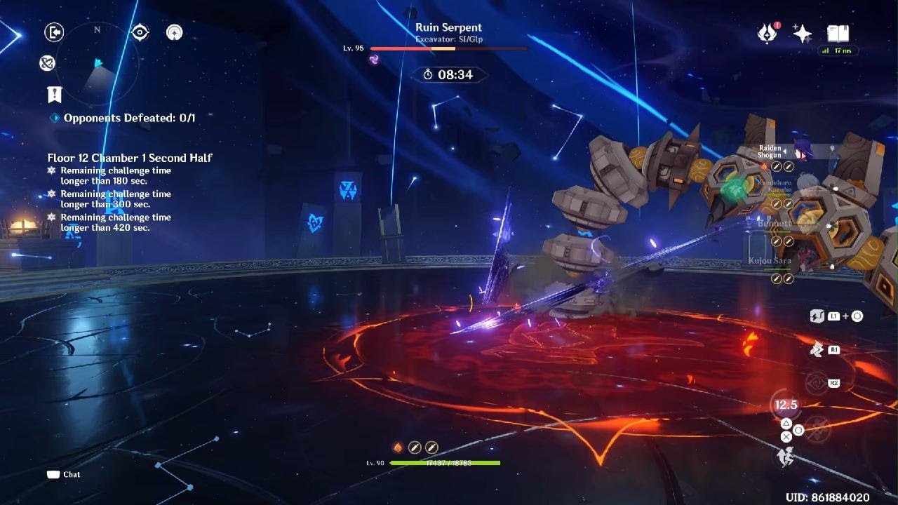 C4R5 Ayaka/C3R5 Raiden 4.4 Spiral Abyss