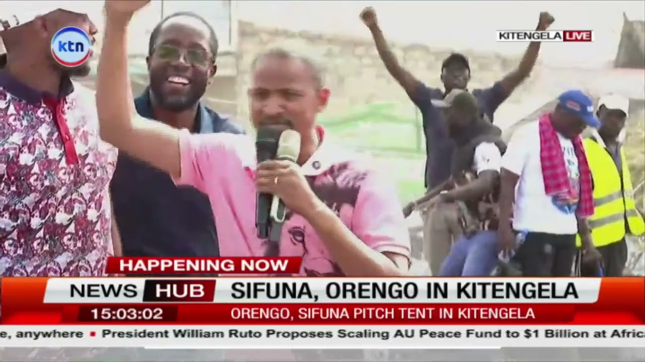 Babu Owino addresses Kitengela rally attendees, drawing loud reactions from the crowd