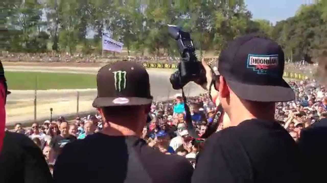 Buttsy Butler crowd surfing Loheac - Rally Cross - Monster Energy