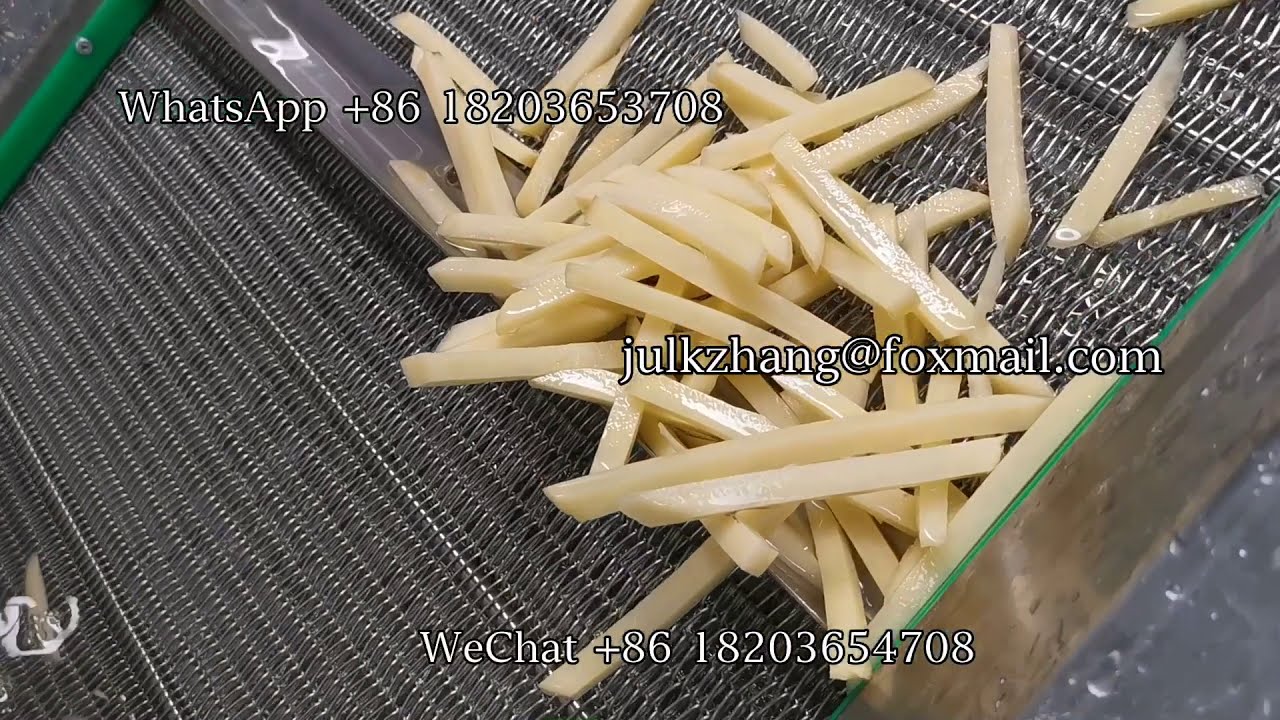 F Fully Automatic Frozen French Fries Production Line Machine with Tunnel Freezer World Amazing