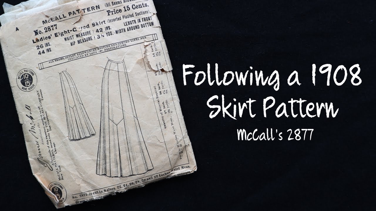 Following a 1908 Skirt Pattern - Sewing through the Decades