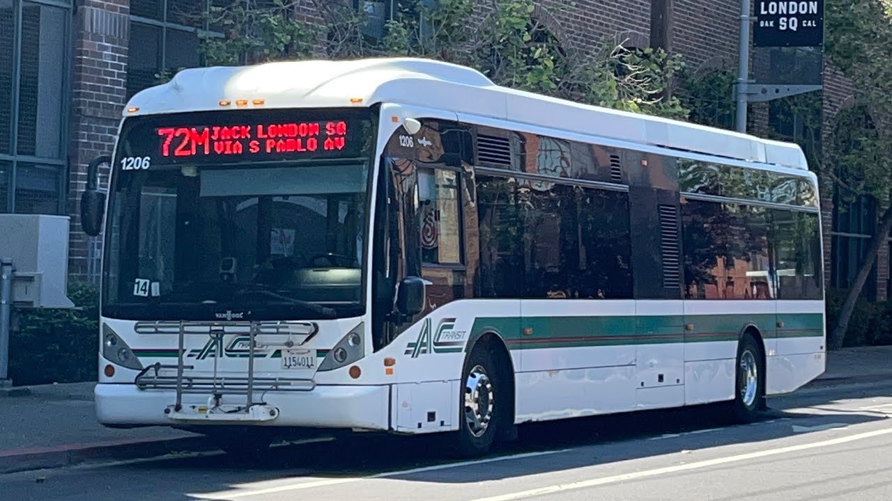 ⁴ᴷ⁶⁰ (RARE) AC Transit 2008 Van Hool A300L #1206 on Route 72M - RETIRED