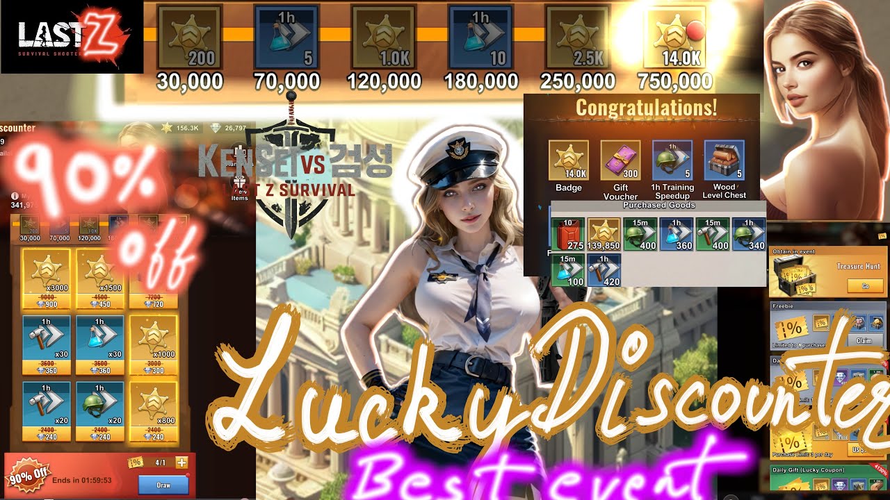 Last Z Survival Shooter| Lucky Discounter | 🐳| Best Event | Getting 100k badges ||