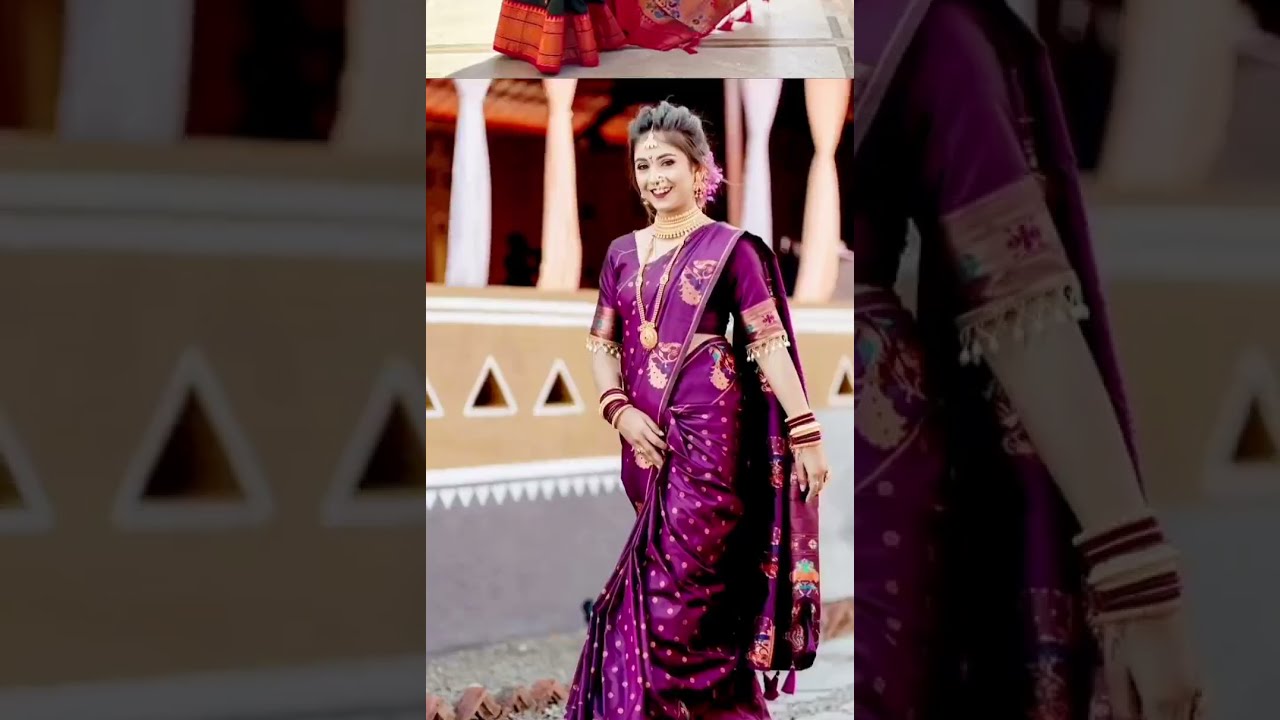 Latest Beautiful Pure Paithani Silk Saree Blouse Collection|Traditional Saree Look❤️Designer saree
