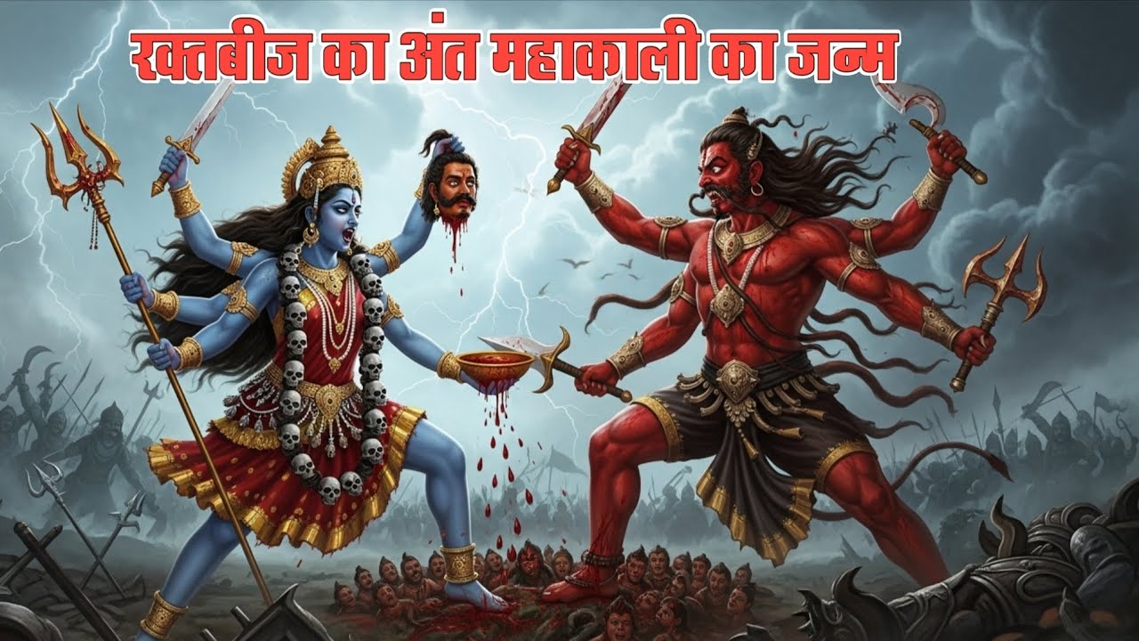 रक्तबीज का अंत और महाकाली का जन्म 🚩#maa #parvati #durga #mahadev || Bhakti Story #viral #video #2026