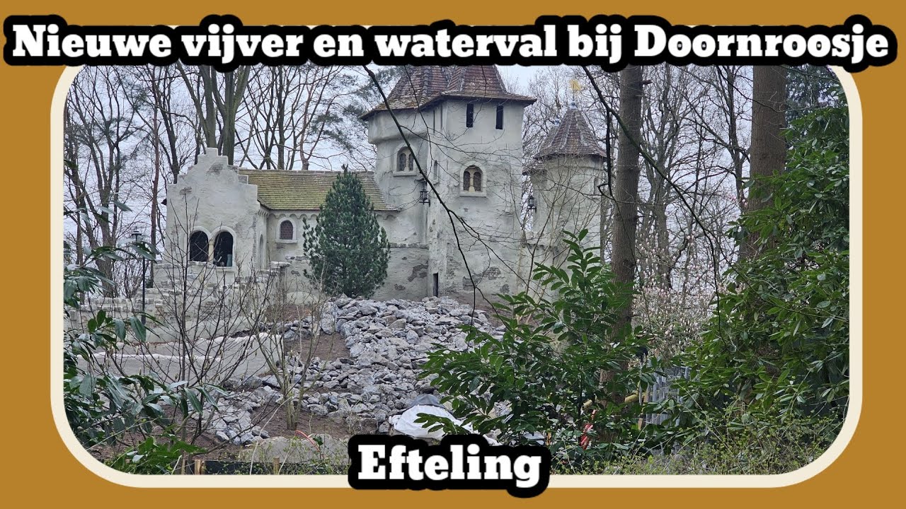 Nieuwe vijver en waterval bij Doornroosje [Efteling 2024]