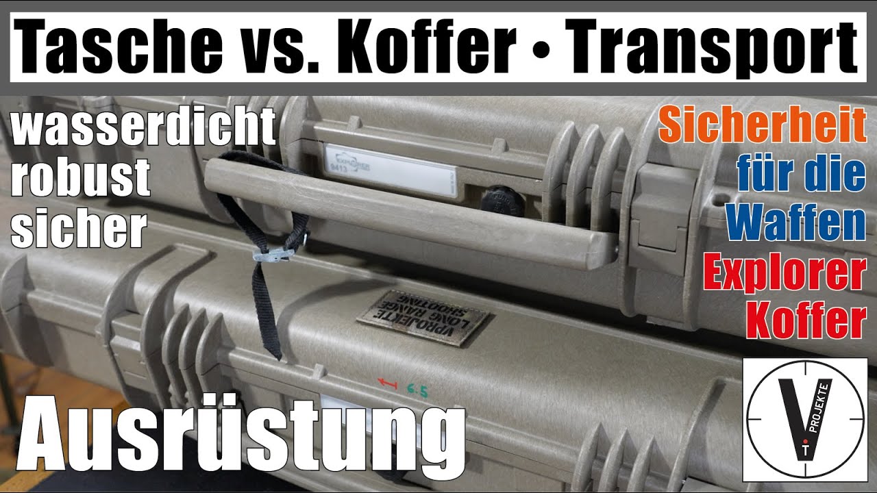 Waffentasche vs. Waffenkoffer • Was ist besser? • Sicherheit für die Waffen auf der Reise