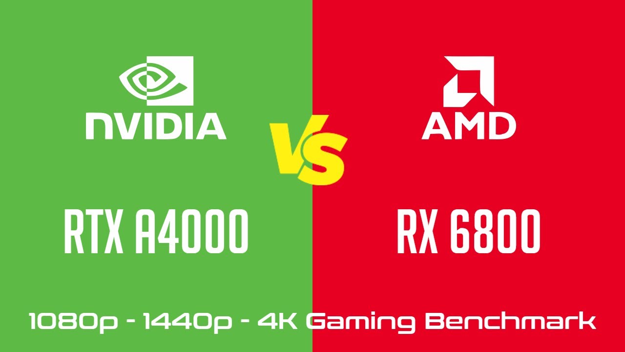 nVidia RTX A4000 vs AMD Radeon RX 6800 - Gaming Benchmark (1080p, 1440p, 4K)