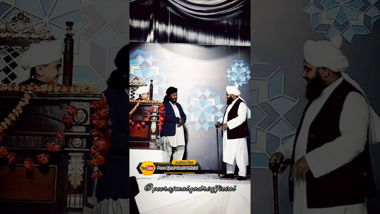 پیر صاحب کا بیٹا ان پر پھول برساتے ہوئے 😍 || peer ajmal qadri official