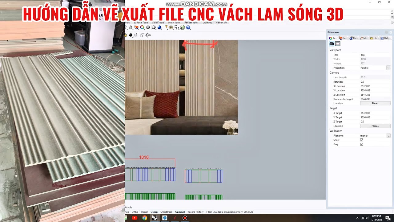 Hướng dẫn cách vẽ xuất file chạy CNC vách lam sóng 3D | nam Dũng CNC