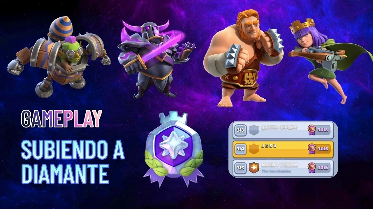 Subiendo a Liga Diamante y al Top Mundial | Estamos de vuelta!? | Compo anti meta 🥷 | Táctica Royale