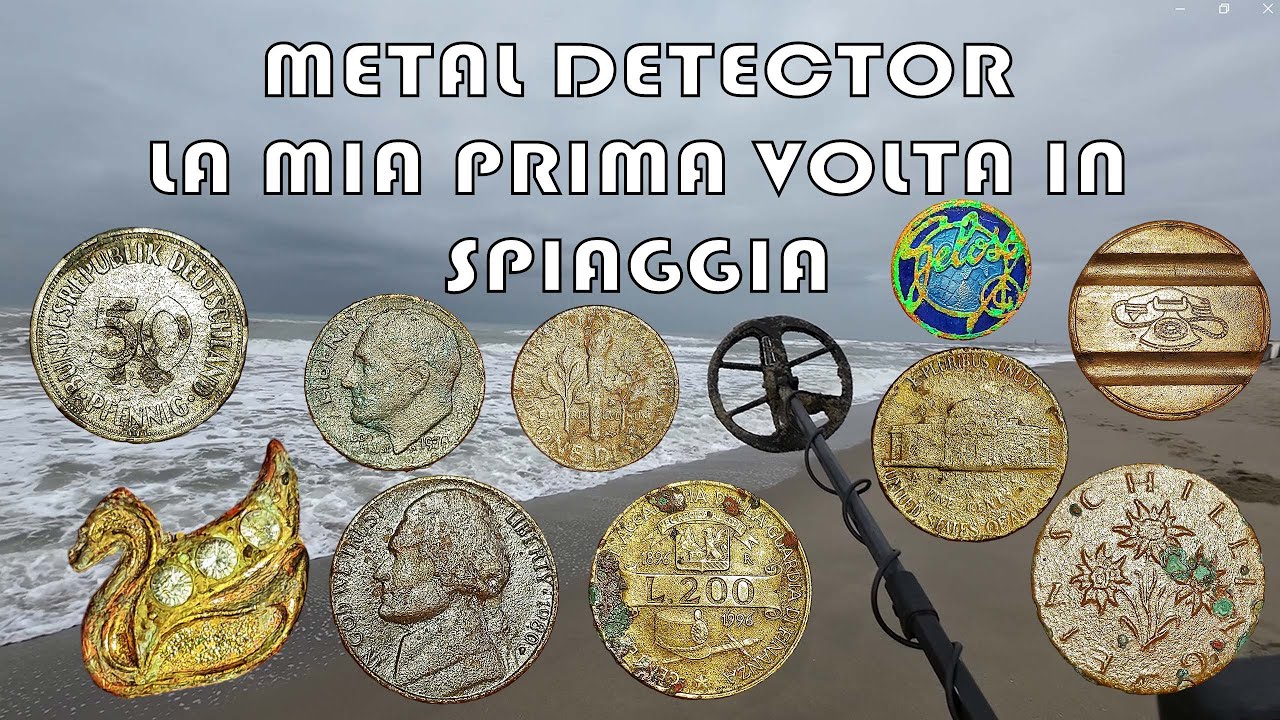 La PRIMA VOLTA IN SPIAGGIA: TROVO MONETE DI MEZZO MONDO e OGGETTO in ORO !! - Ricerca METAL DETECTOR