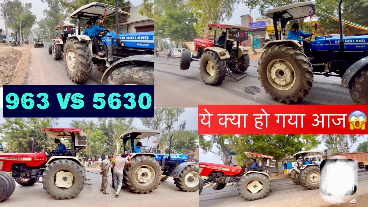 Swaraj 963 vs New holland 5630 4 ✖️4 😱🚜!! आज के बाद tochan नहीं करूँगा 🤯😱