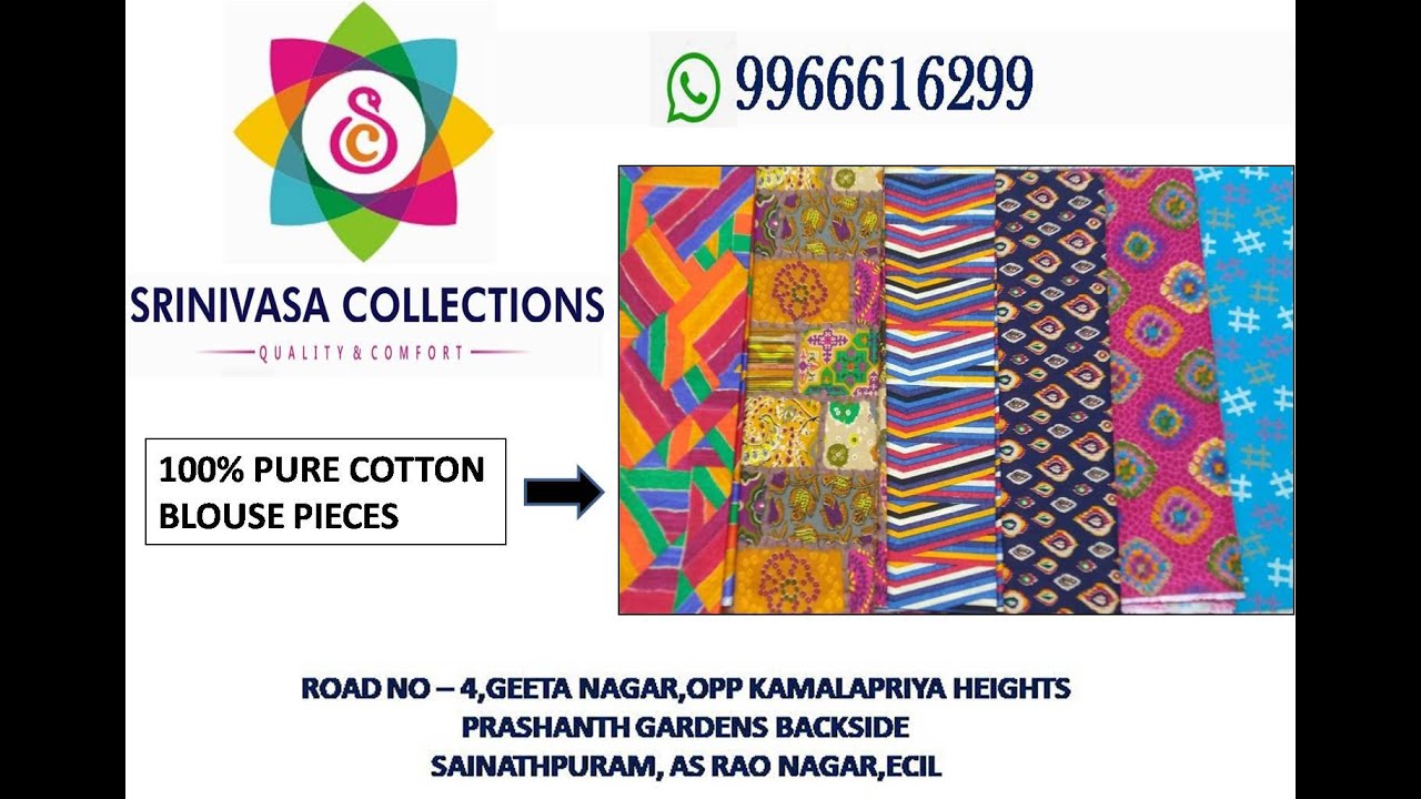 100% PURE COTTON LATEST PRINTED BLOUSE PIECES
